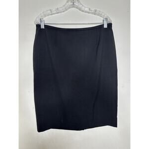Calvin Klein NEW Woman’s 12 Black Suiting Pencil Skirt Lined Zip Back Career
